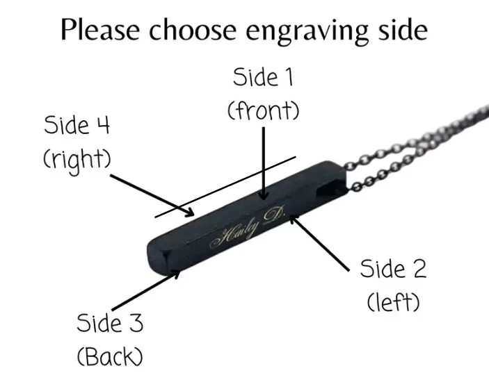 Personalized 3D Vertical Bar Necklace, Christmas Gift for Women
