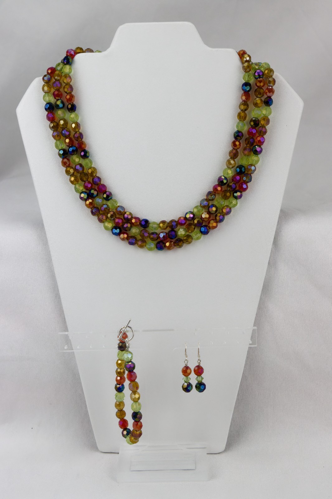 Multi-color Faceted Glass Bead SET