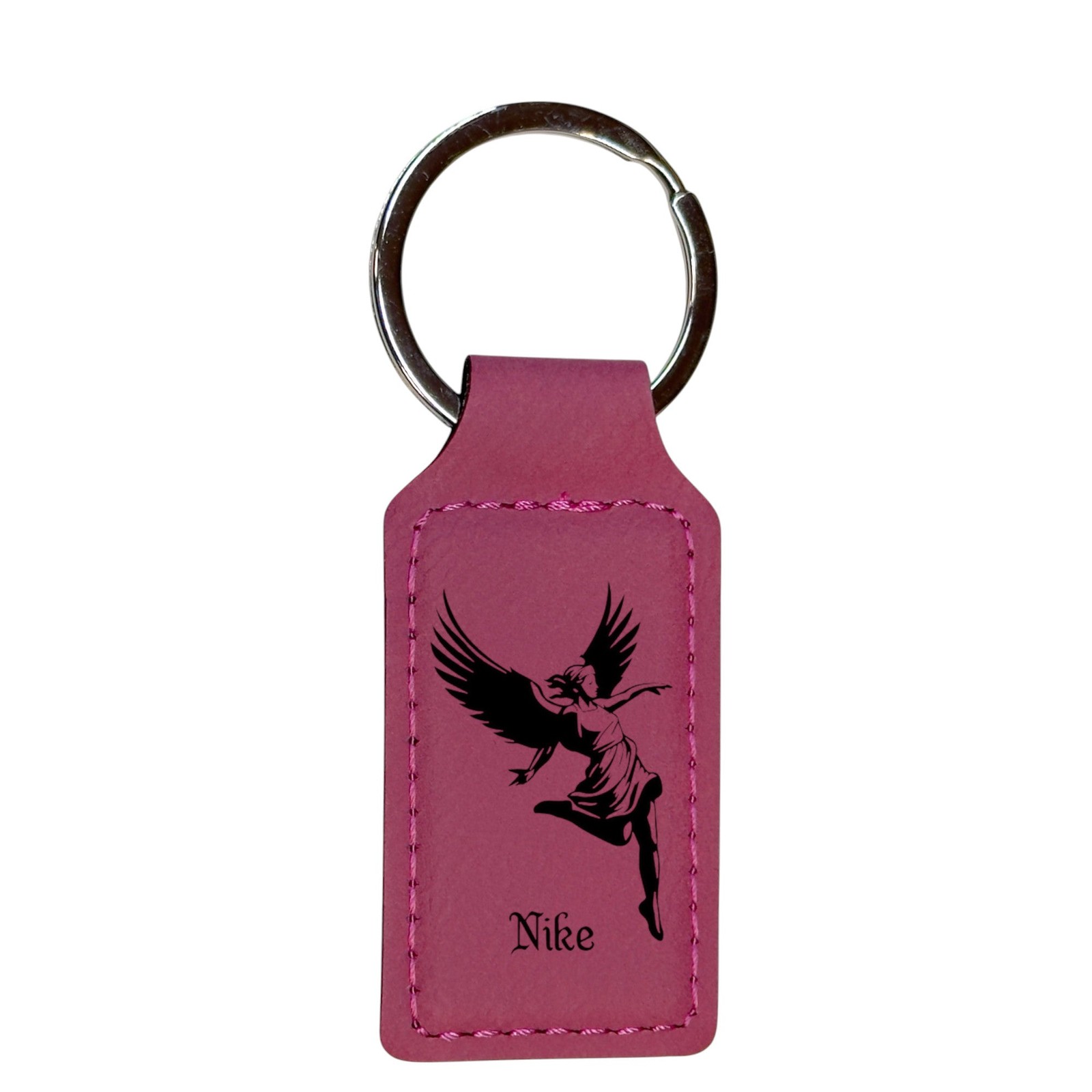 Keychain – Rectangle – Nike Goddess of Victory – Leather