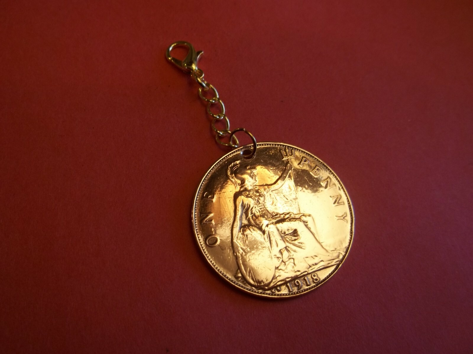 PENNY COIN – BRITANNIA – HIGHLY POLISHED PENDANT / CHARM – 1896 to 1967