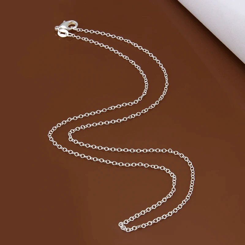 1 mm rolo 18 inch Rolo Chain, 925 Sterling Silver with lobster clasp