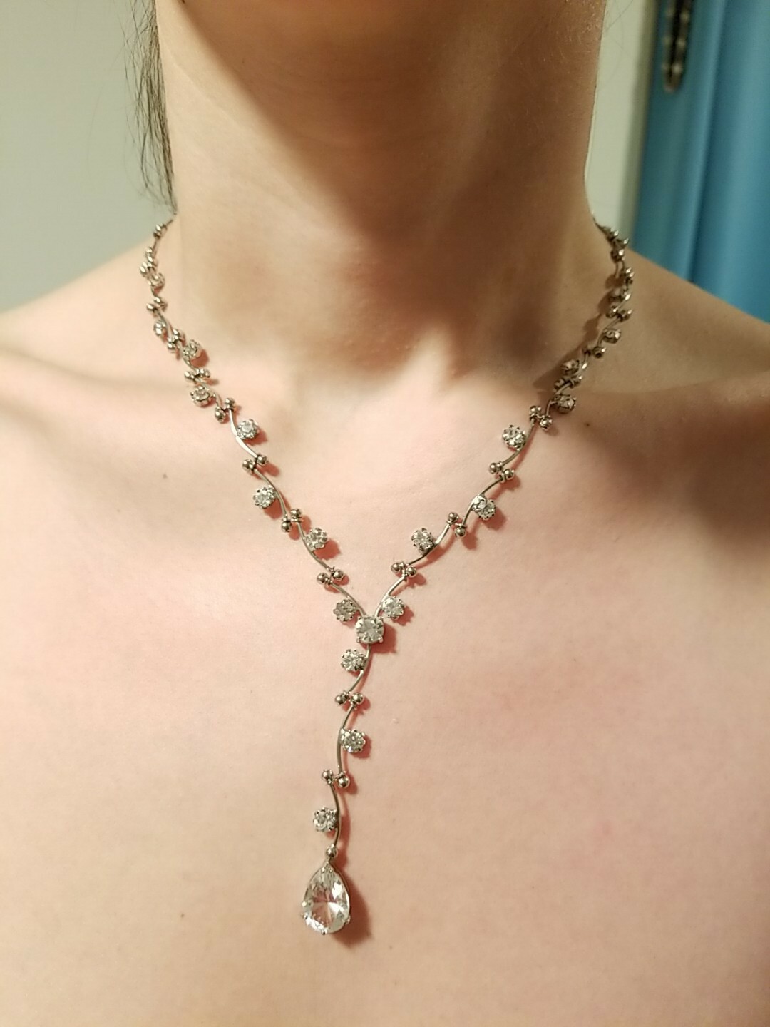 16″ Gemstone Necklace With Monet Extension. No Manufacturer Stamp But Looks…