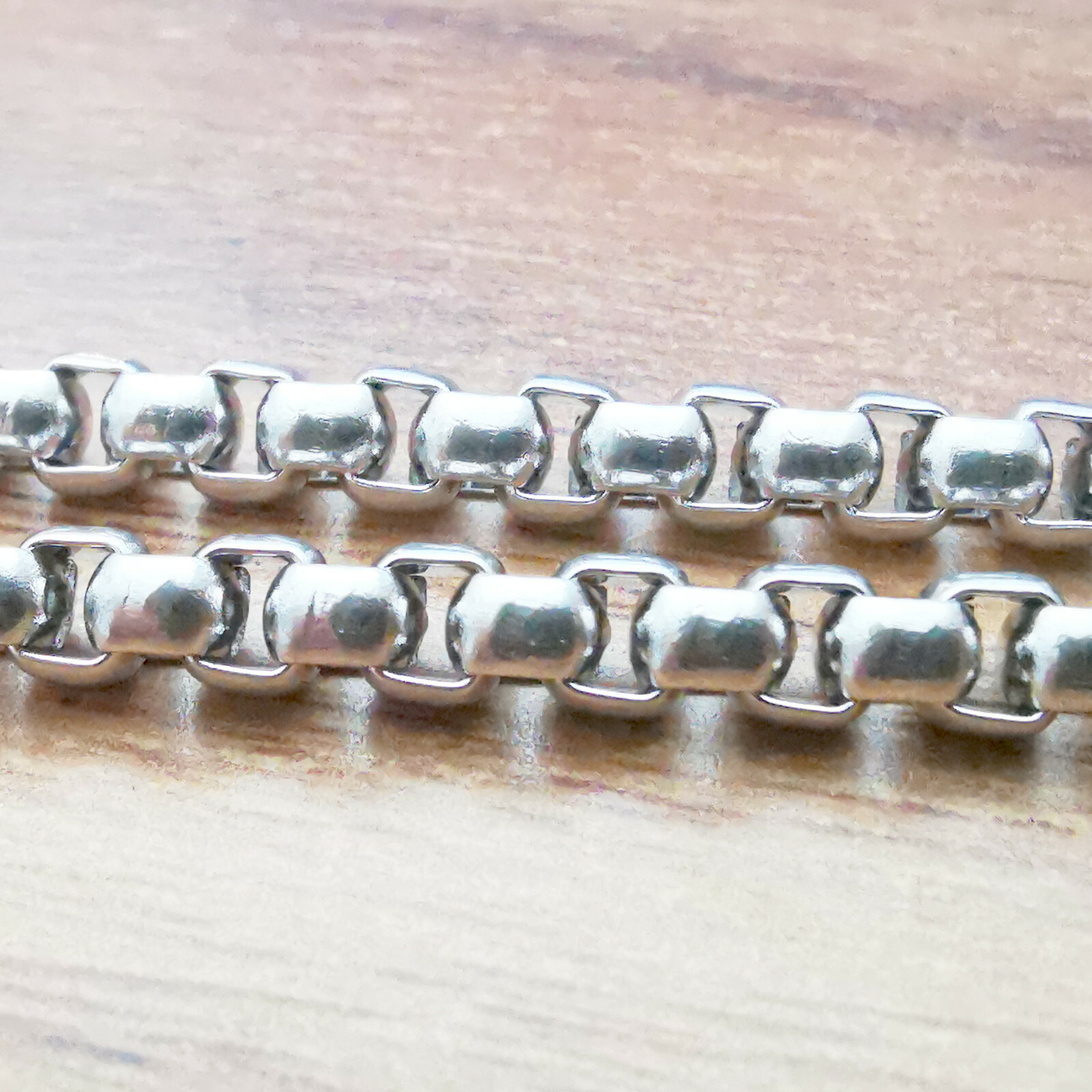 5pcs Lot 5mm 18-32” Stainless Steel Squre Rolo Rolo Necklace Chain Choker Mens