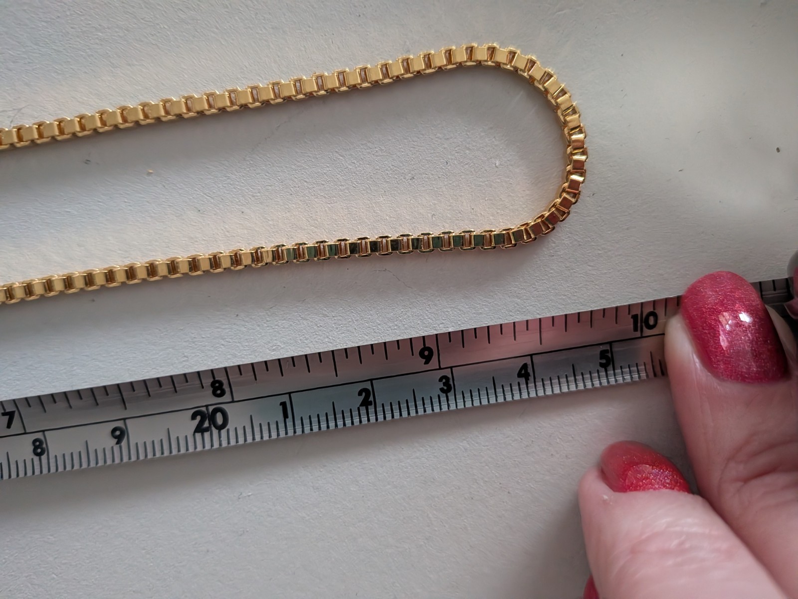 18ct Gold Plated Box Neck Chain 50cm