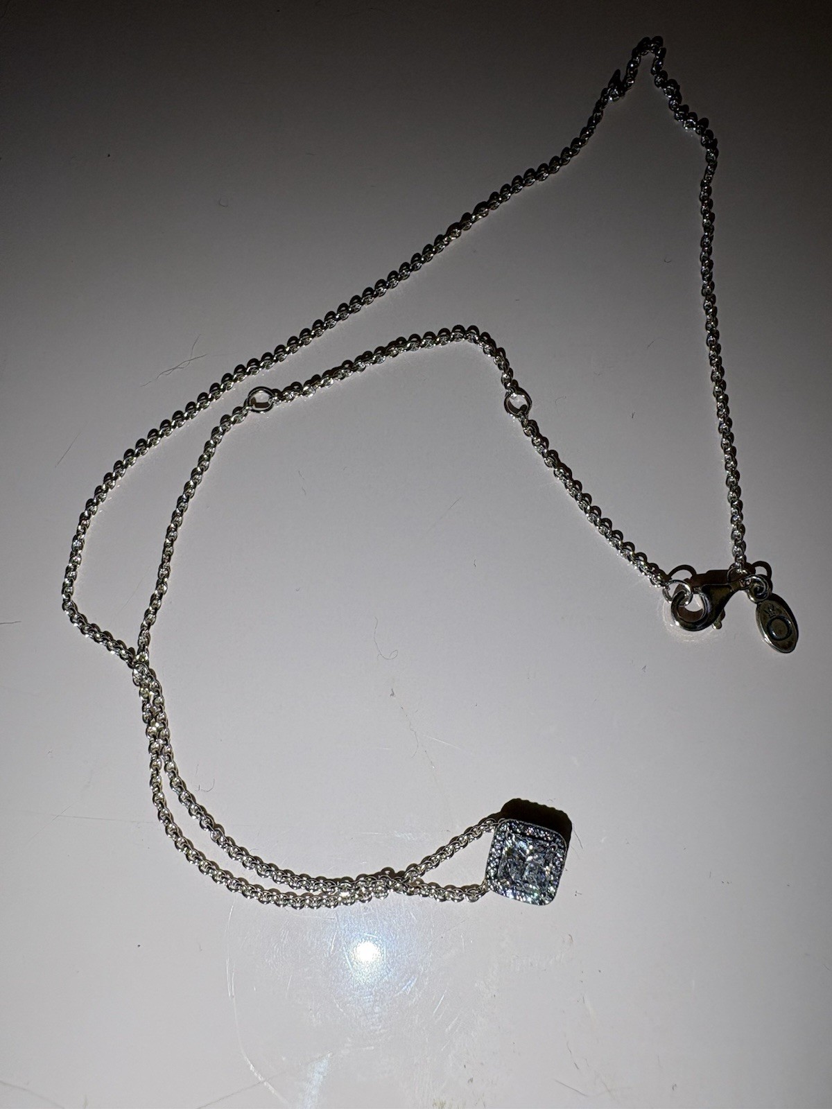 Pandora Sparkling Double Halo Collier Necklace 17.7″