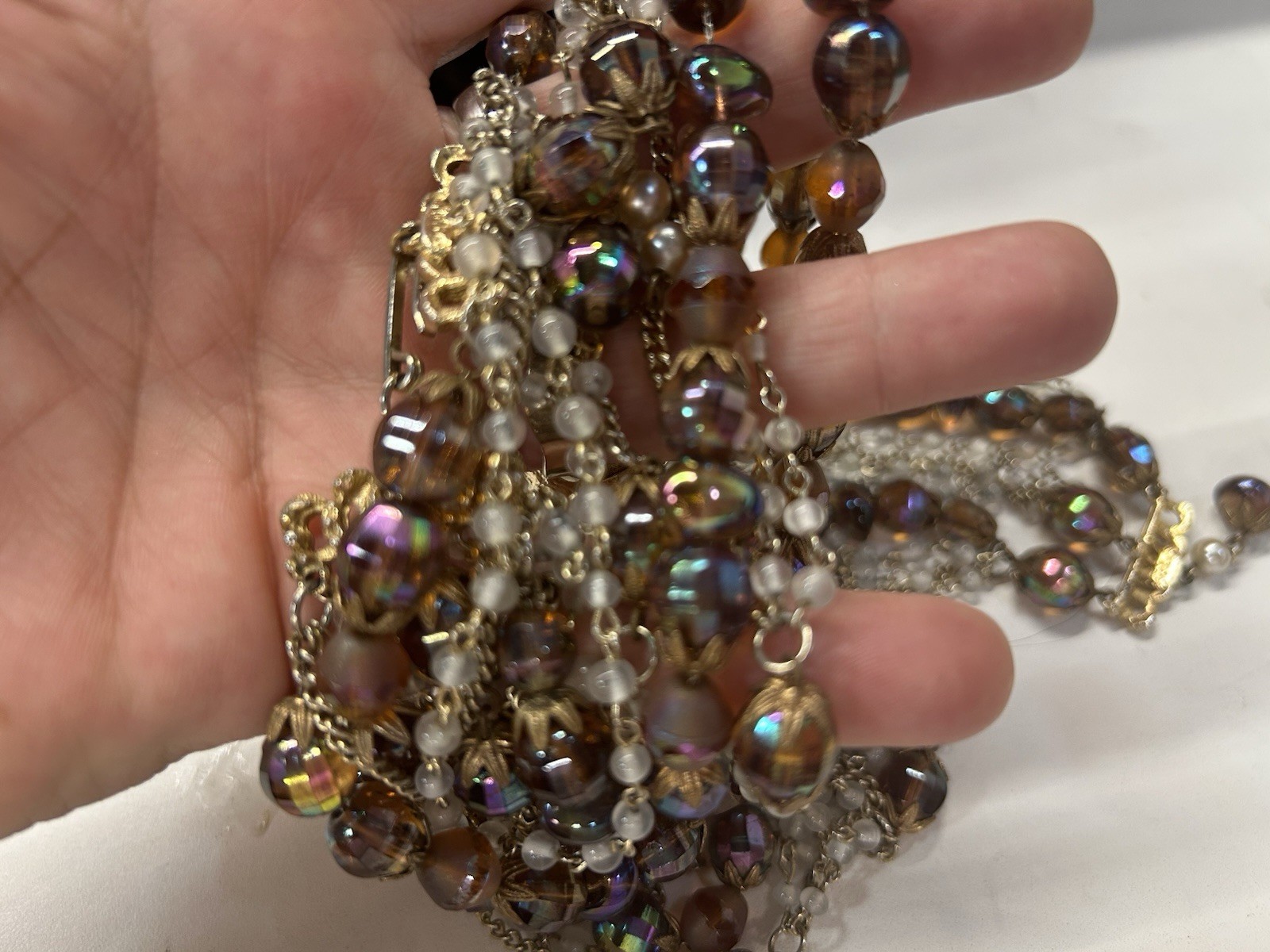 Hobe Stunning multi strand necklace and bracelet set 1960’s
