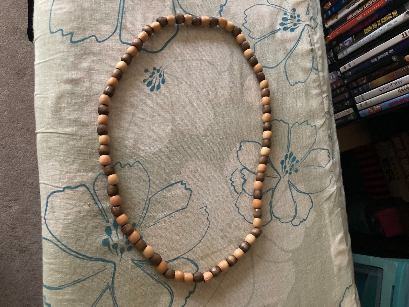 Smooth Wooden Bead 15 in Necklace and Coffee Colored Bead Necklace
