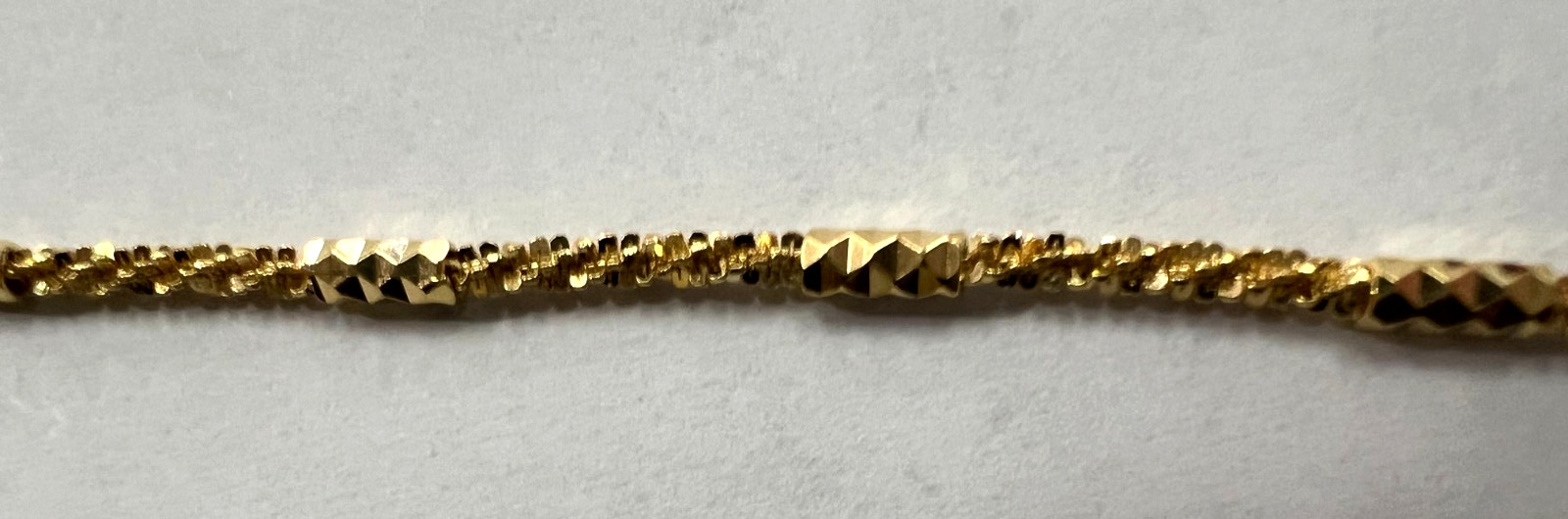 MILOR ITALY YELLOW TONED BRONZE MARGARITA 2MM CHAIN NECKLACE 20″