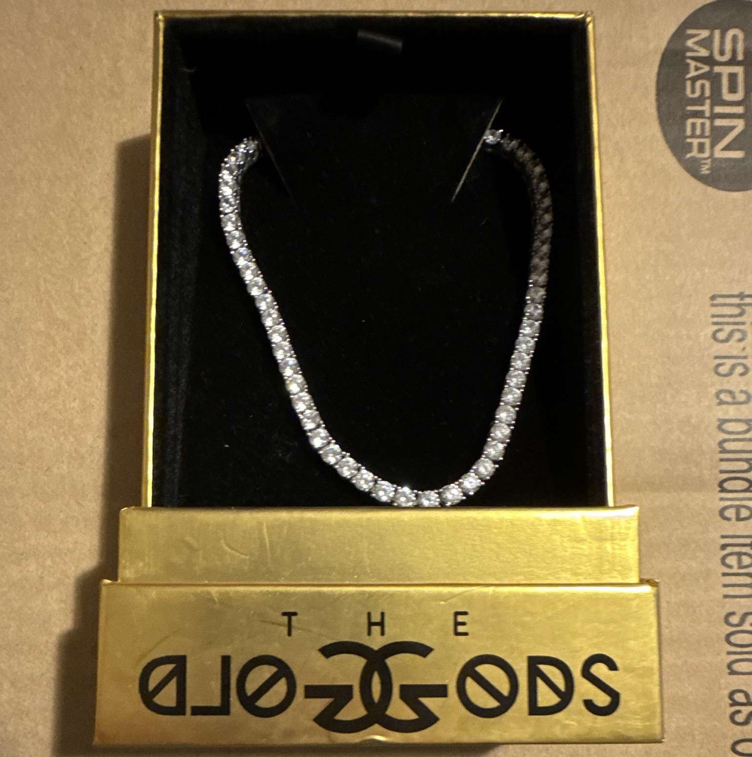 Zumiez White Gold Silver 4mm Tennis Chain Necklace Simulated Diamond 22in