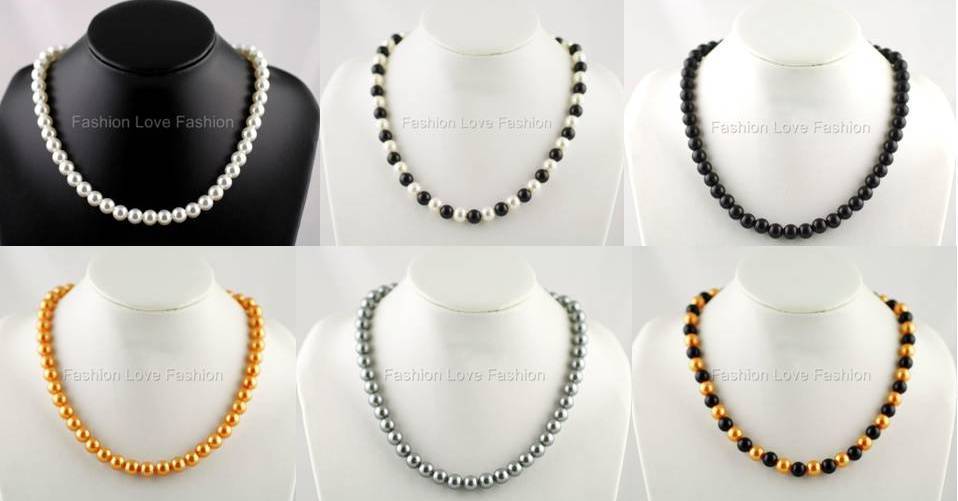 1 Necklace w/Clasp;String Length:18″ (46 CM);Pearl (Imitation) Size:6mm to 22mm