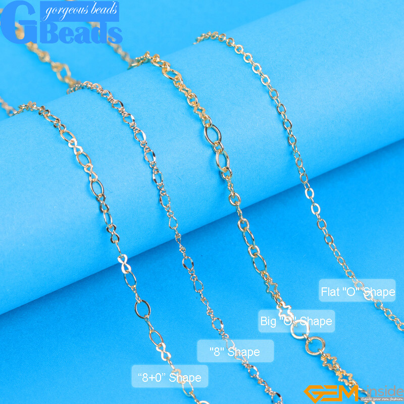 39.3inch Brass 14K Gold Filled Women Cable Chains for Necklace Jewelry Making