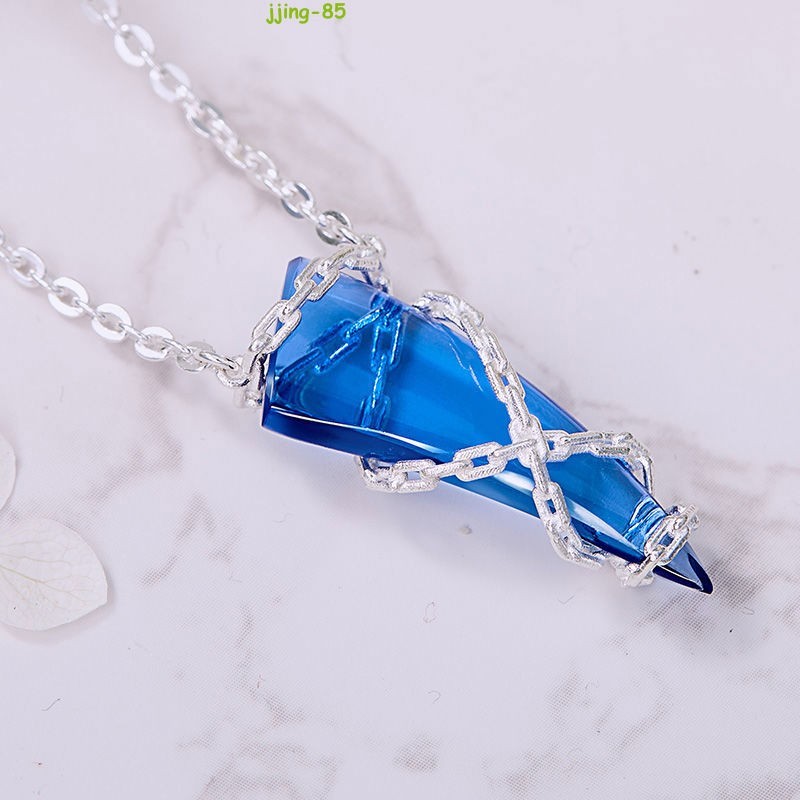 Hot Anime Rem Pendant Azure Horn Necklace Gifts Cosplay Comicon Costume Party