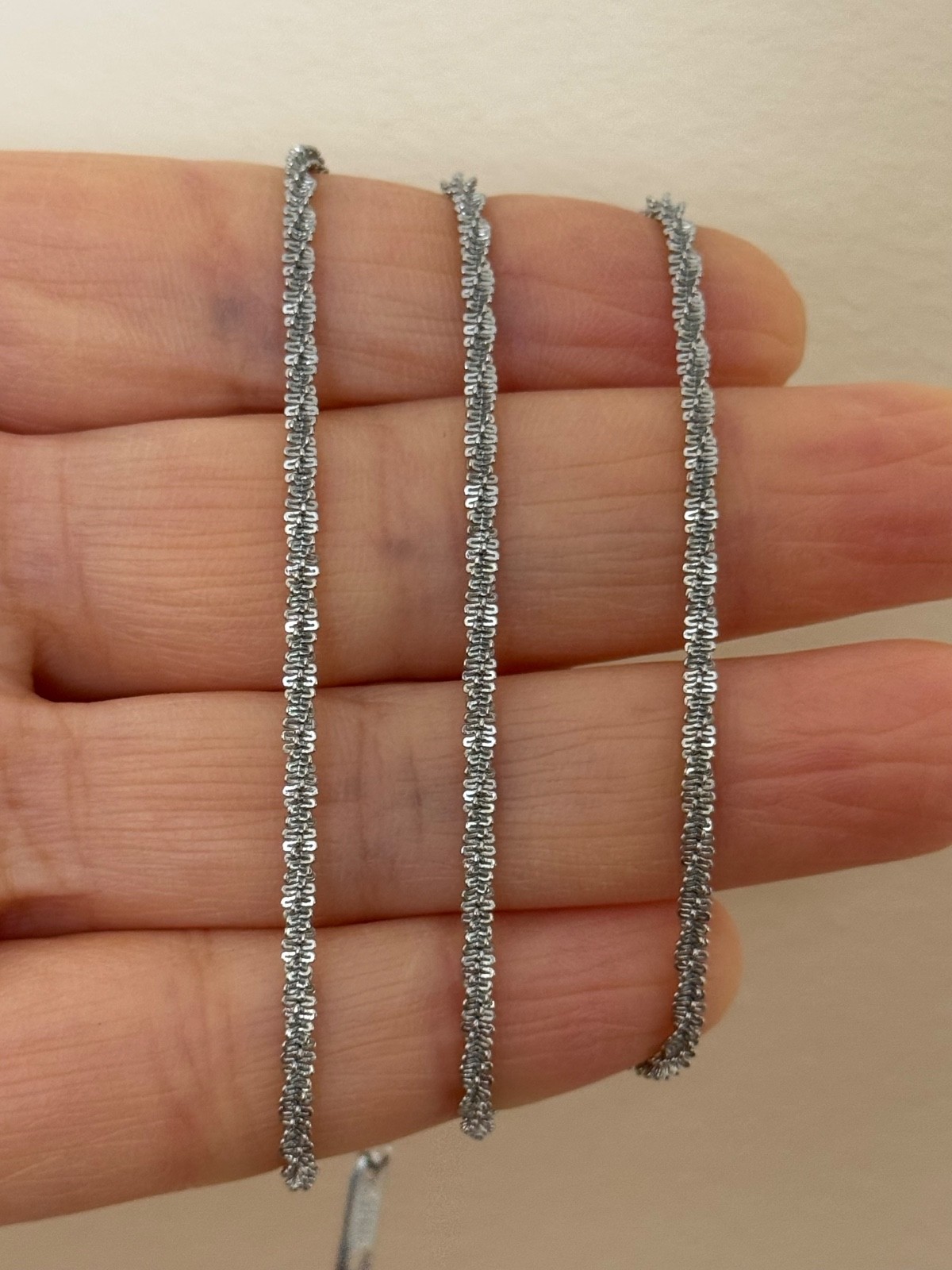 Sparkle Stainless Steel Chain Necklace ( 19” + 2”(extension) )