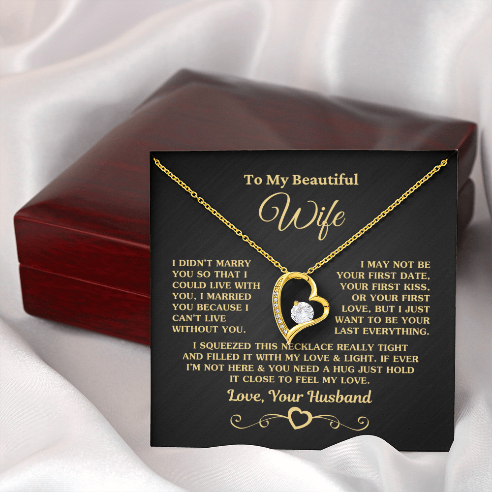 To My Wife Necklace From Husband, Gift For Her, Necklace For Wife Anniversary
