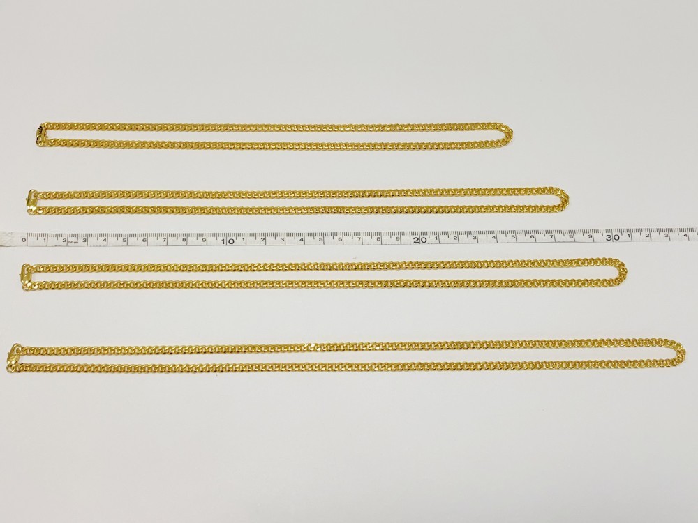 18k gold 4mm Mens Miami Cuban Link Chain SOLID yellow gold Necklace 20-26 in