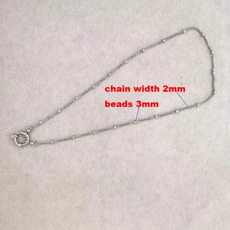 Sailor Clasp Necklace Paperclip Chain Stainless Steel Gold Color Women Jewelry