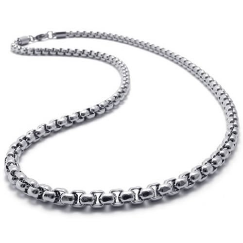 3.0 mm 16″-40″ Silver Stainless Steel Square Rolo Necklace Chain Sb51 USA Seller