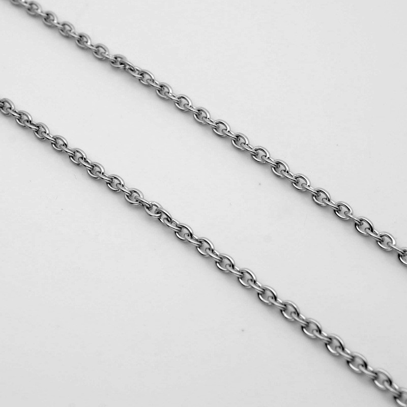 10pcs 3mm Stainless Steel “O” Shape Rolo Link Chain Necklace for Women Men