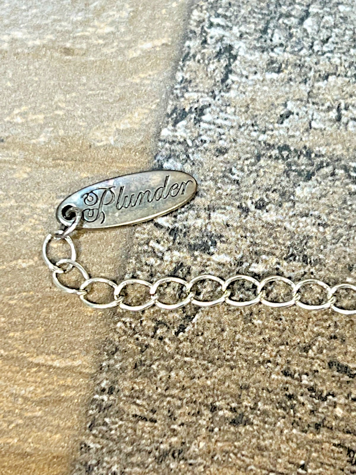 PLUNDER DESIGN – Silver “SEE THE GOOD” Engraved – Adjustable 11″ Necklace – NEW