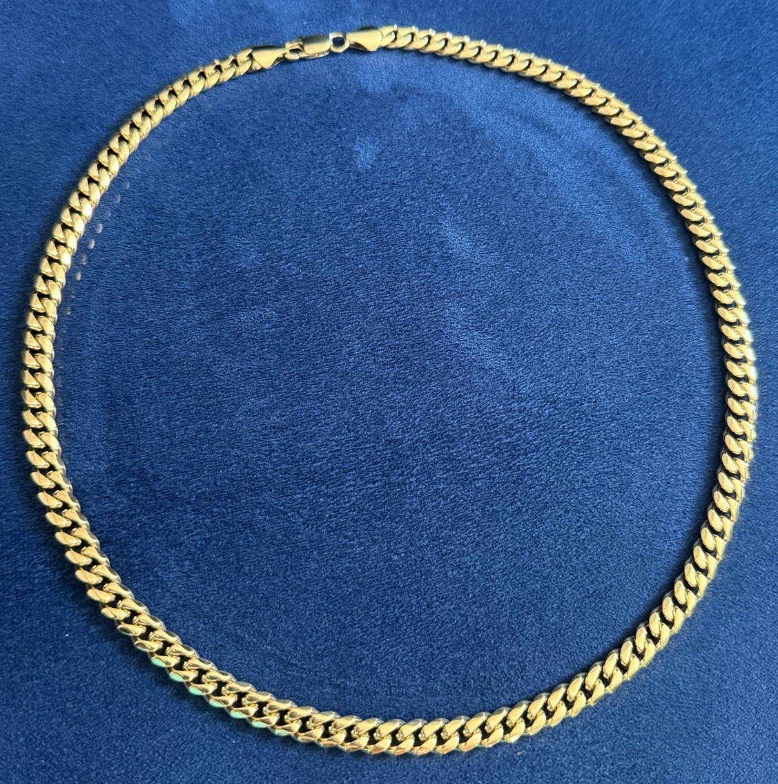 14k Gold Plated Stainless Steel Cuban Link Chain Necklace 8mm 24in