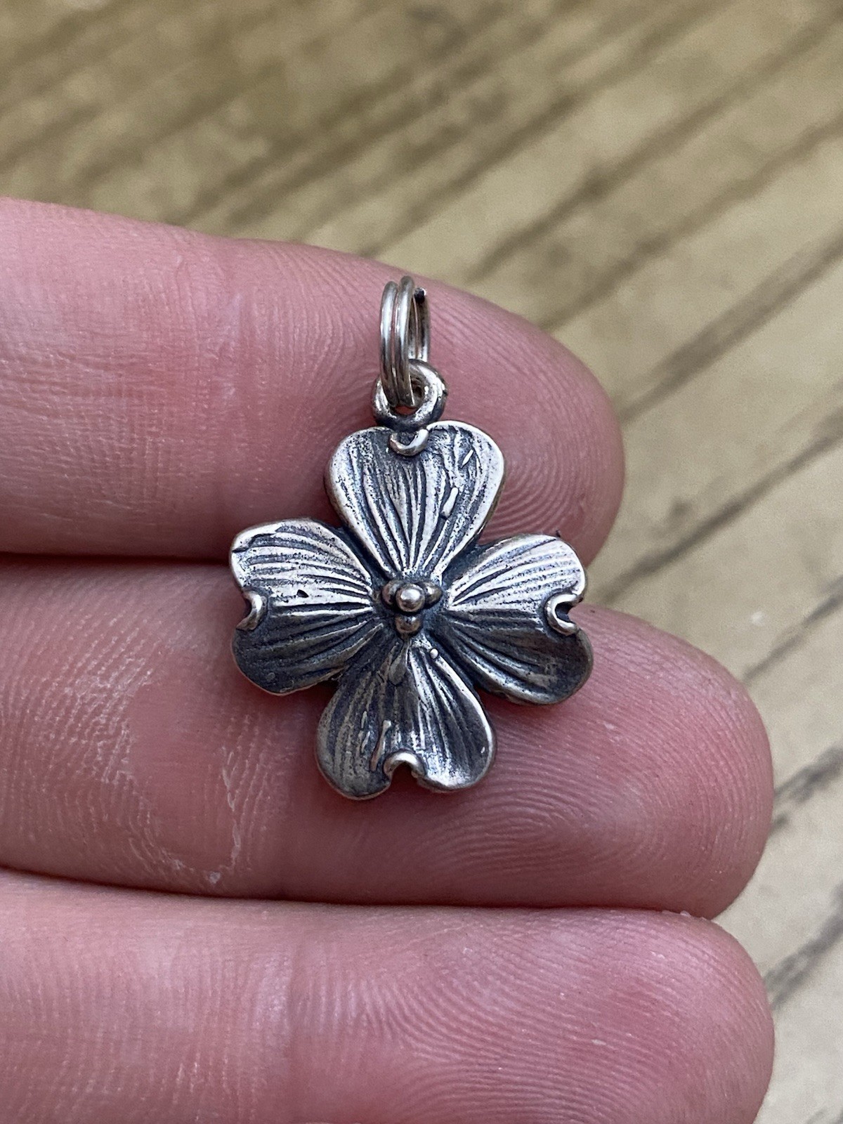 H&H Sterling Silver 925 Designer Signed Clover pendant Charm