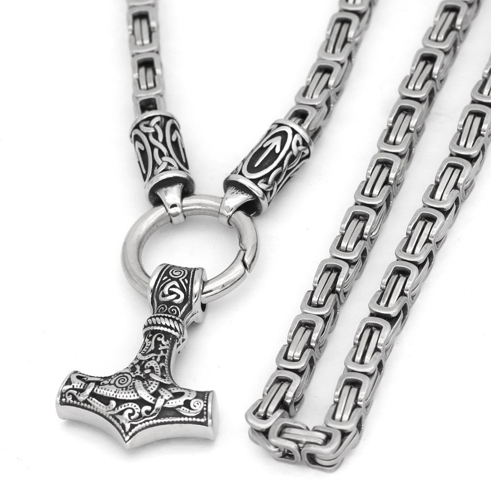 Nordic Arrow Pendant Necklace Silver Titanium Steel Chain 60cm Geometric Unisex