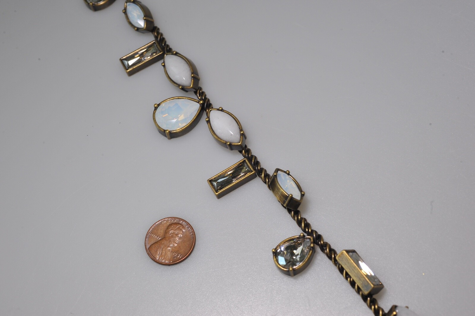 SILPADA KR Necklace signed rhinestone chunky twist chain statement AT14