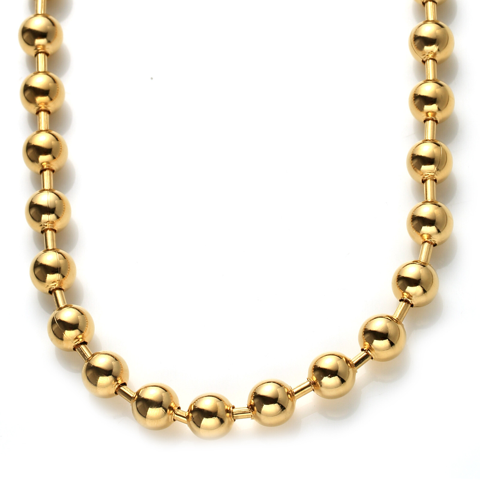 8/10/12mm Punk Cool Stainless Steel Ball Chain Necklace Choker Jewelry for Men