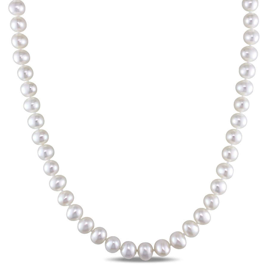 AMOUR 6.5 – 7 Mm Freshwater Cultured Pearl 18in Strand with Sterling Silver