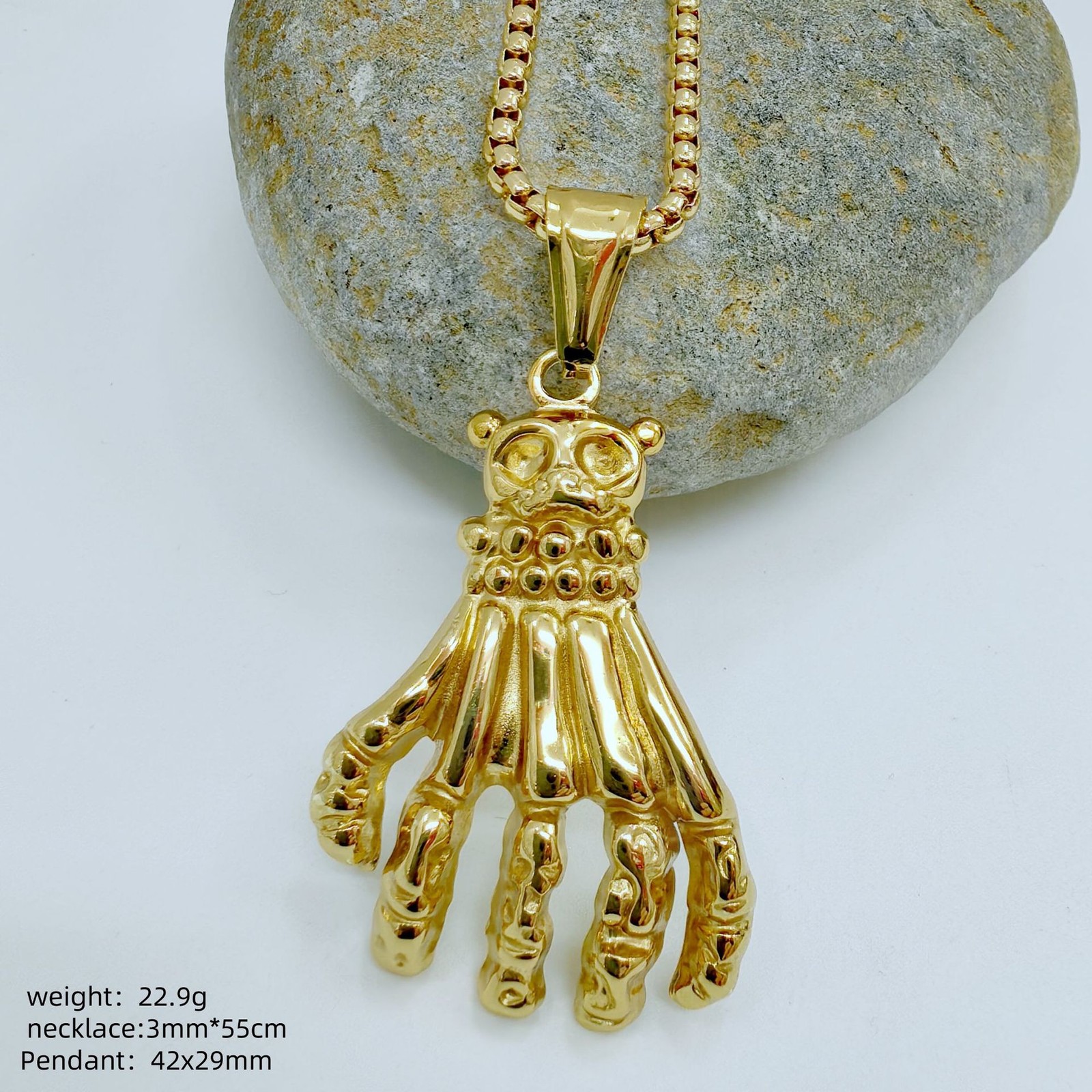 Gold Silver Black Hand Pendant Ideal Accessory For Motorcycle Hip Hop Fans