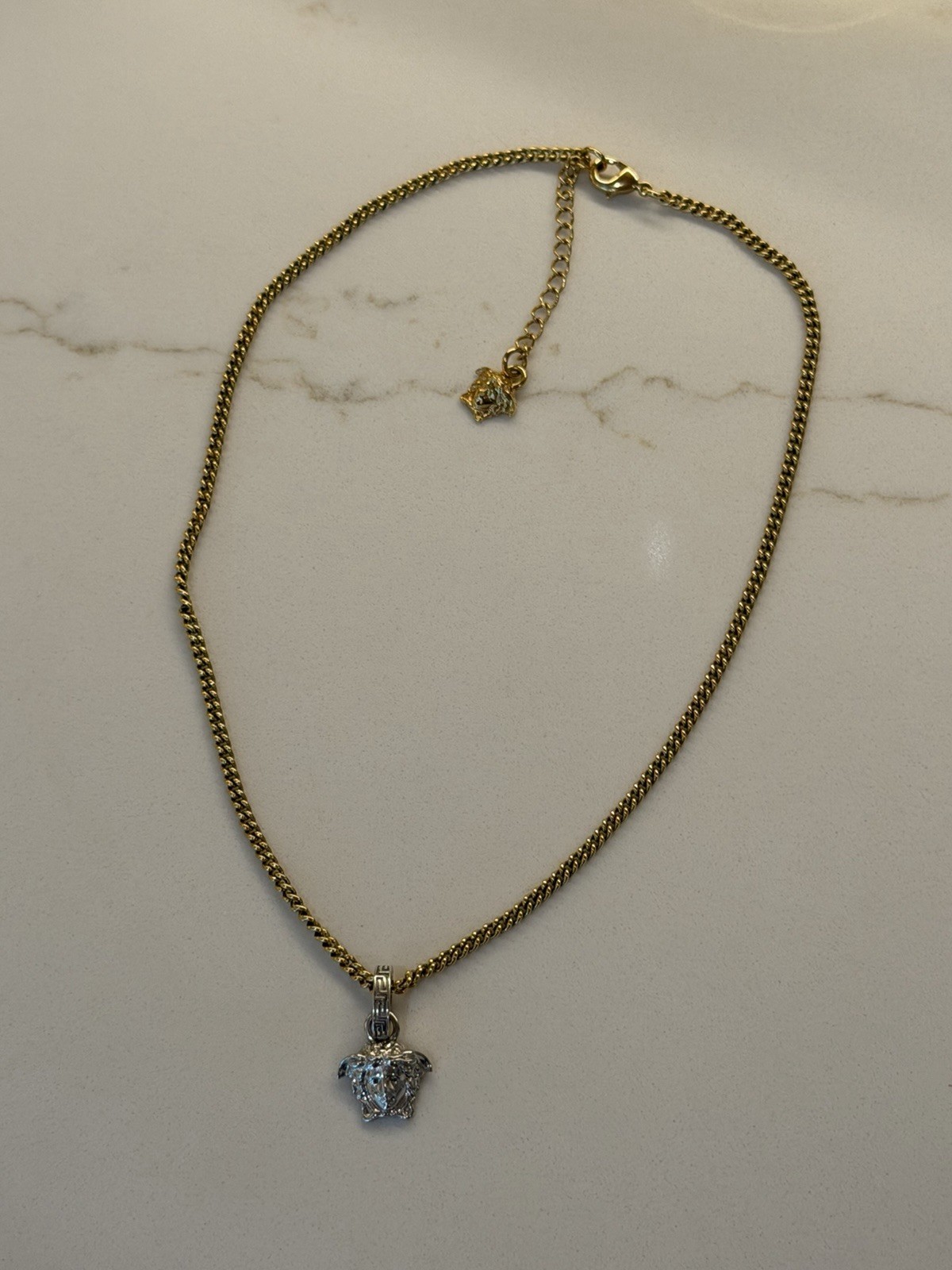 Versace Medusa Pendant Necklace – Silver And Gold