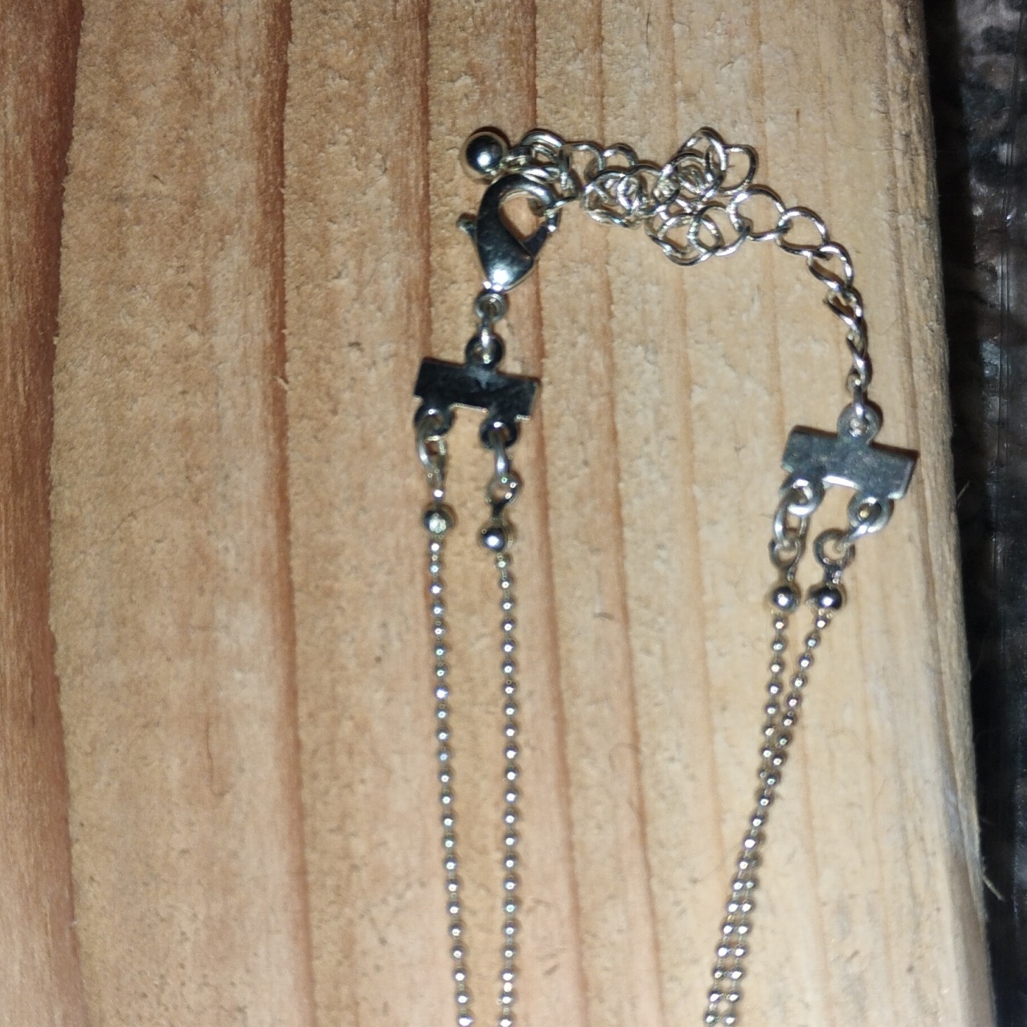 Sparkle Allure Silver Plated Double Heart Pendant Necklace Adjustable Chain