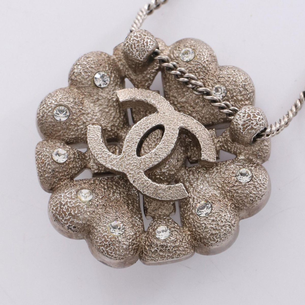 CHANEL Clover Coco Mark Necklace Pendant Color Unaffected One Size Used