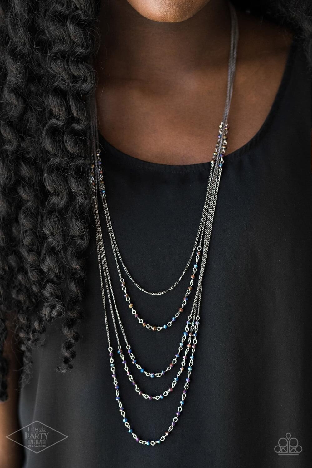 Paparazzi🌈Glitter Go Getter 🔥 OIL SPILL🔥Necklace Set🌈 VHTF 🔥 WOW