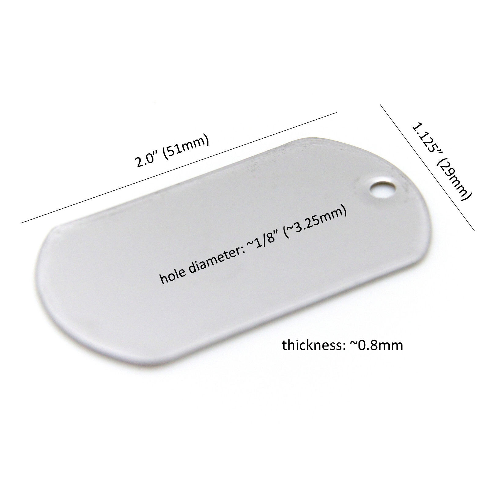 WHOLESALE LOT 1000 PCS BLANK DOG TAG SHINY/MATTE STAINLESS STEEL MILITARY SPEC