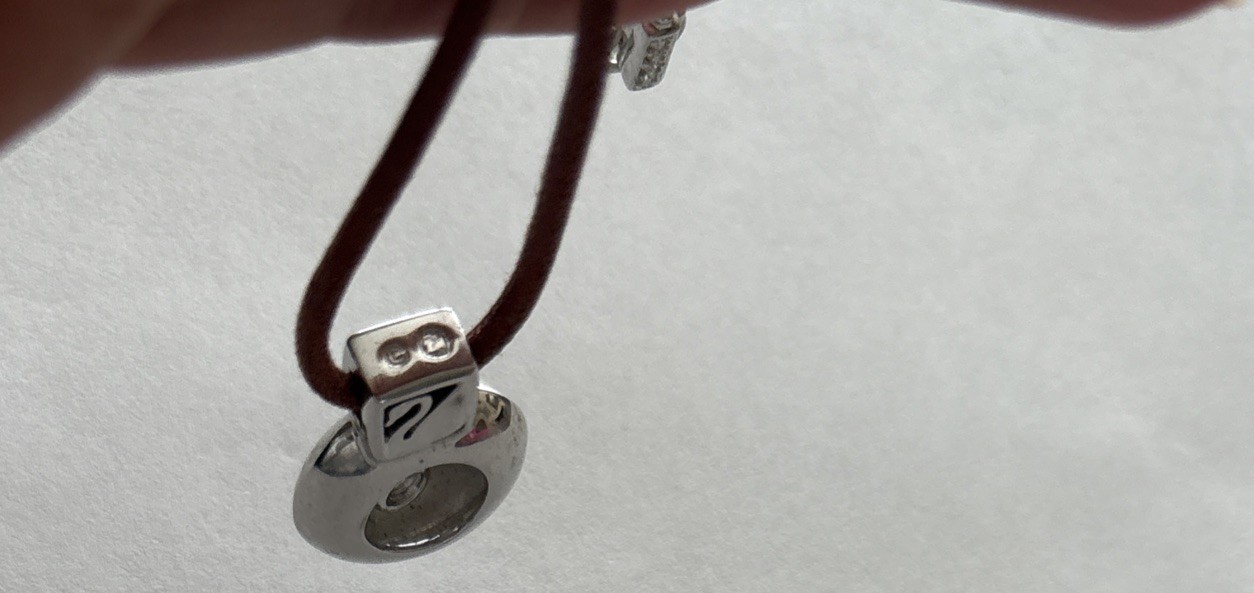 Swarovski Crystal Clear Pendant Necklace Leather Brown Cord Boho Chocker