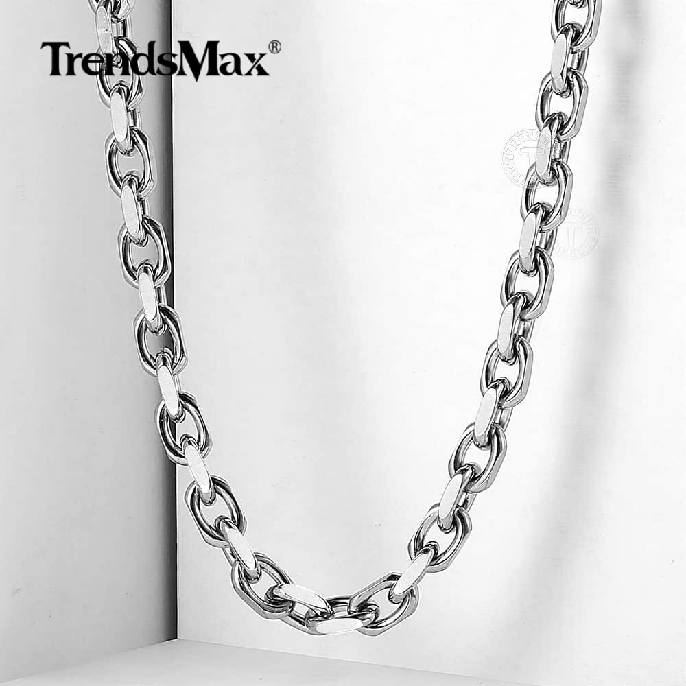 9mm Mens Boys Chain CABLE Rolo Link 316L Stainless Steel Necklace Toggle Clasp