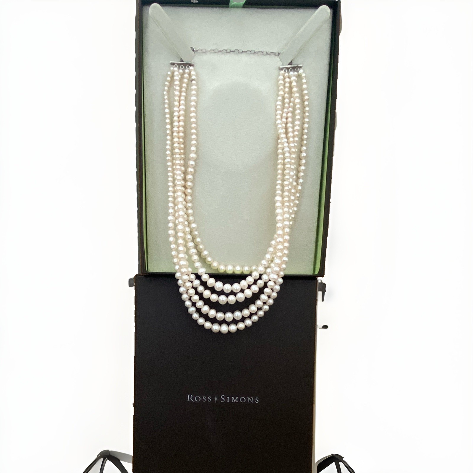 Ross-Simons White Imitation Pearl Multi-Strand Beaded Necklace