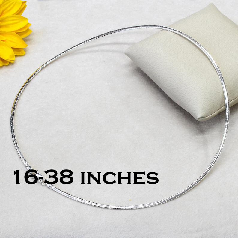 Genuine 18K White Gold Filled 16″-24 inch Italian Herringbone Chain Necklace K14