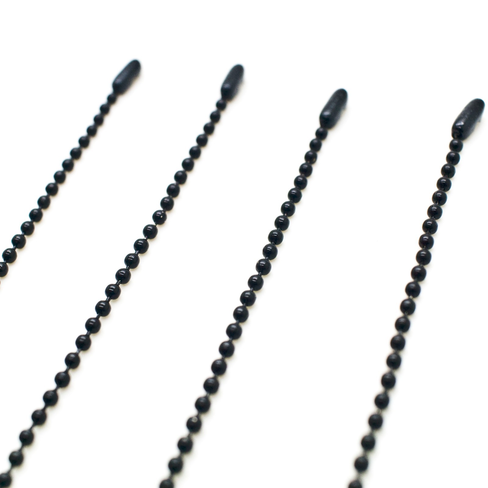 1000 BLACK EPOXY 24″ BALL CHAIN NECKLACE 2.4MM BEADS #3 WITH FREE SHIP USA ONLY