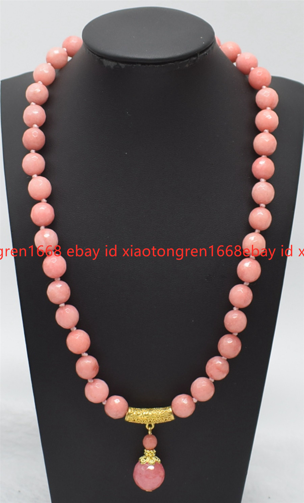 New Pretty Natural Faceted 8mm Pink Rhodochrosite Gems Pendant Necklace 16-24in