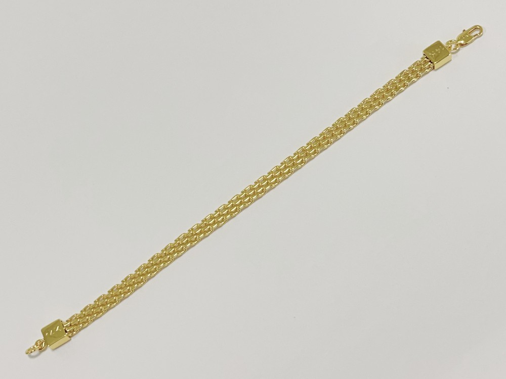 Real 14K Yellow Gold Multiple Layer Bracelet Chain Solid Link Jewelry Gift 6mm