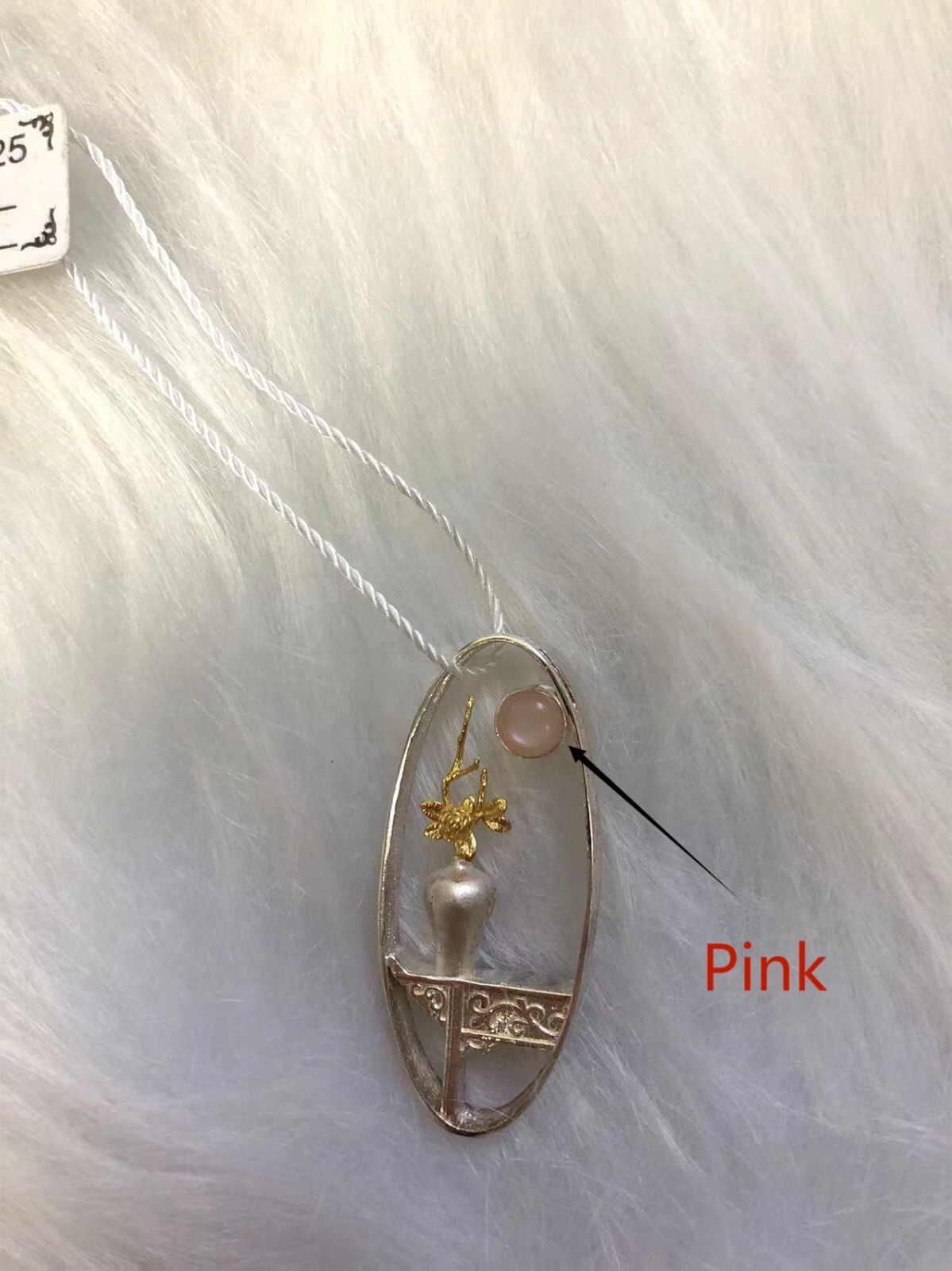Ship from USA 925 Sterling Sliver Flower Bottle Vase Retro Pendant Jewelry Neckl