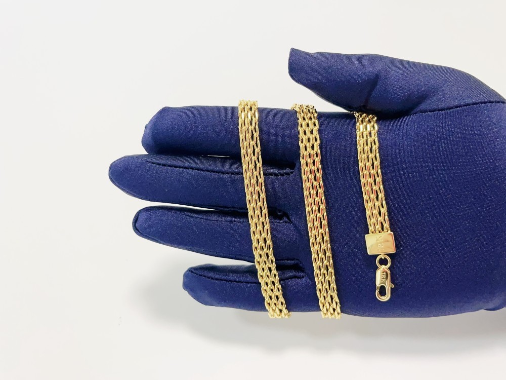 18K Yellow Gold Oyster Link Chain Necklace Bracelet Men’s Women 8mm SZ 18-24inch