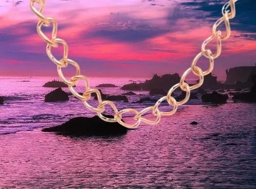 Solid Copper Chain CN677G – 7/16 of an inch wide. Available in 18 to 30 inches.