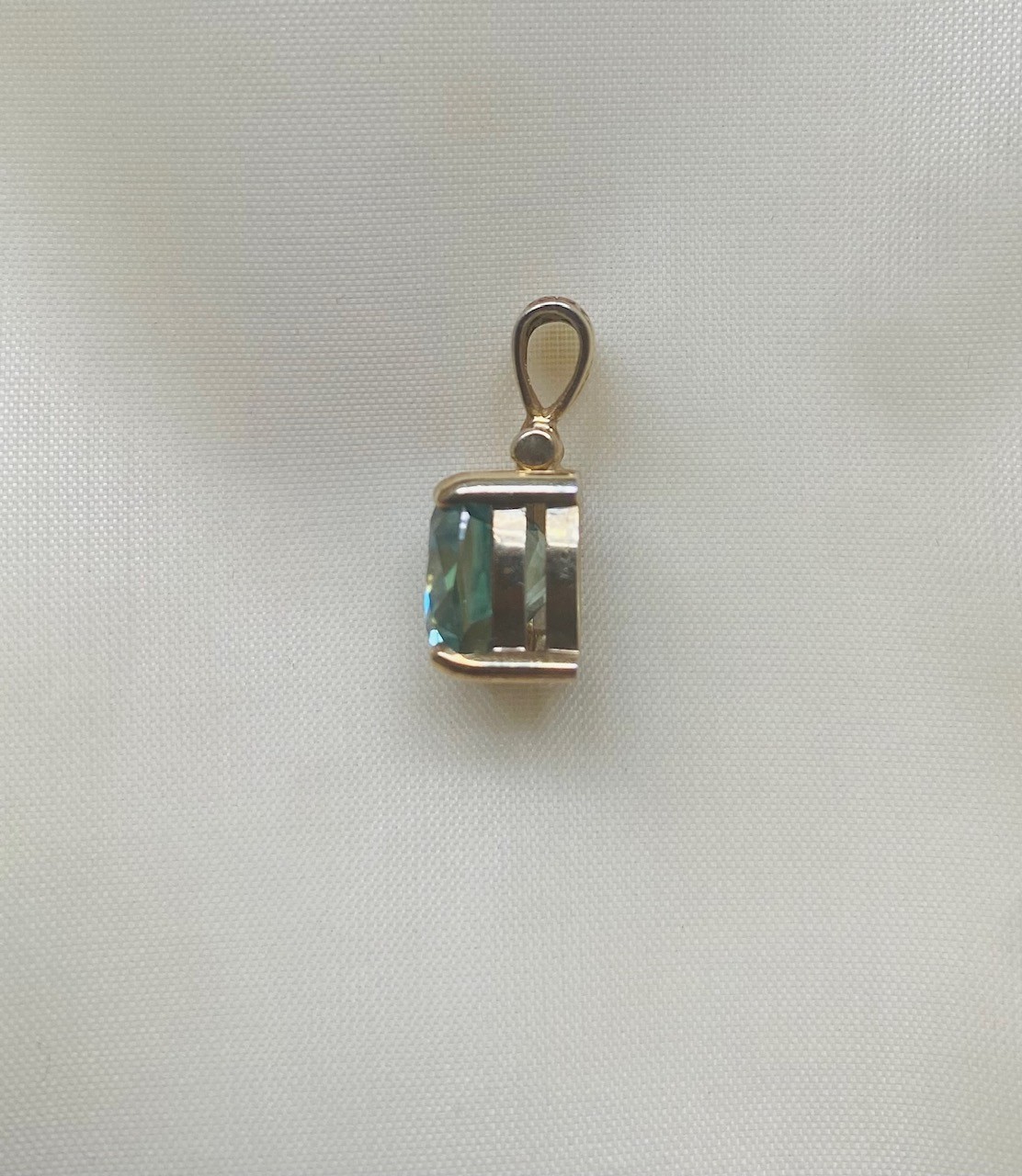 KATE KING Blue Moissonite Pendant