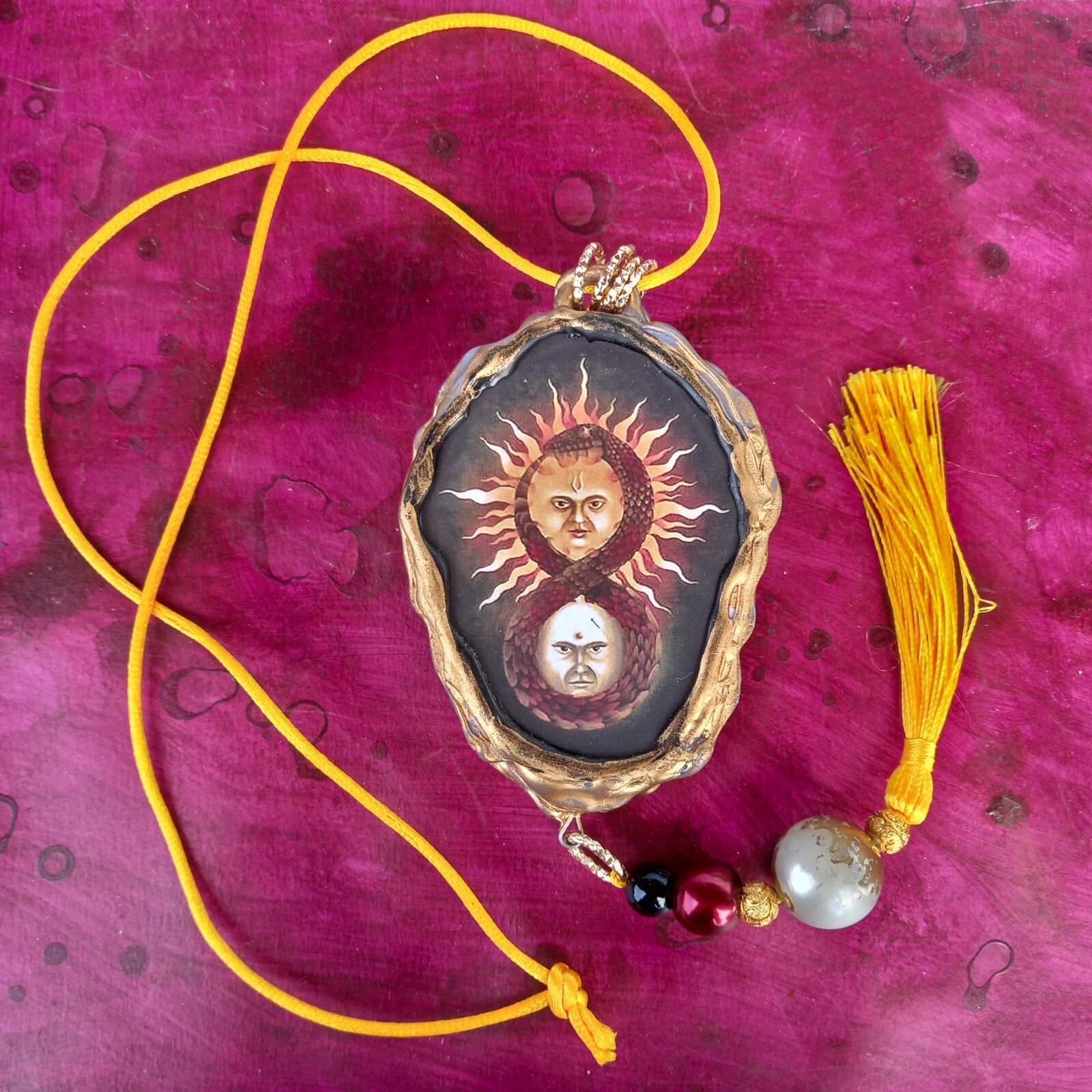 Alchemy Witchcraft Magic Talisman Esoteric Moon Sun Infinity Urn Snake Ouroboros