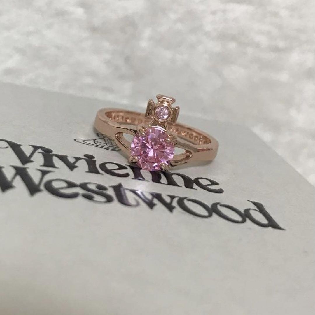 Vivienne Westwood Ring Size 6.5-7 Orb Pink NO BOX [EJ206