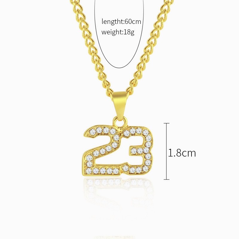 Legend Number 23 Sports Stainless Steel Pendant Necklace 18-36″Rope Chain*P157