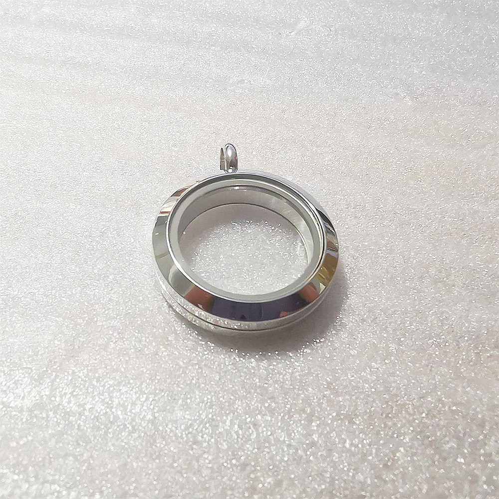 NEW FLOATING CHARMS LOCKET LIVING MEMORY PENDANT S.STEEL PERSONALISED